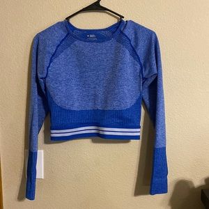 No brand Crop long sleeve workout shirt size medium
